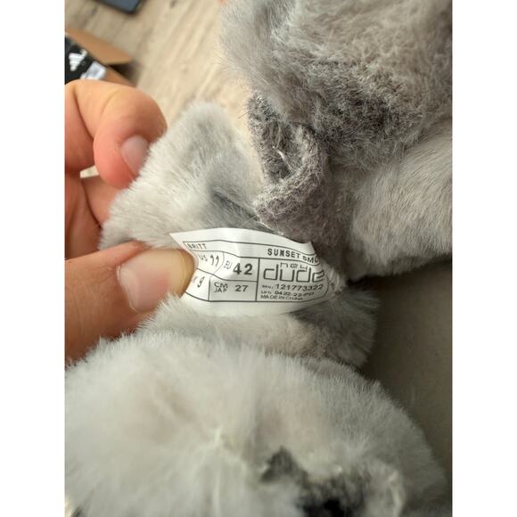 Hey Dude Britt Sunset Smoke Fur Lined Slip On Shoes Womens Size 11 Gray